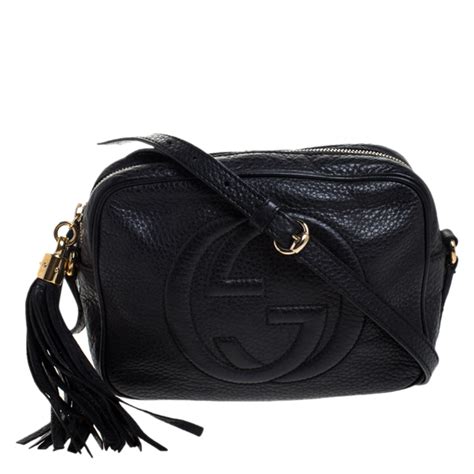 gucci soho disco black used|authentic Gucci soho disco bag.